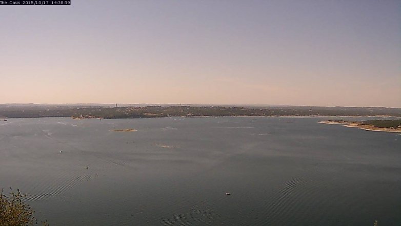Lake Travis webcam, October 17, 2015 1:45 PM CT