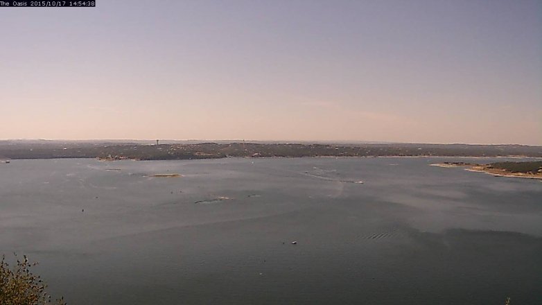 Lake Travis webcam, October 17, 2015 2:00 PM CT