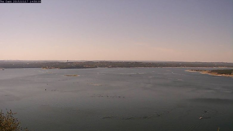 Lake Travis webcam, October 17, 2015 2:05 PM CT