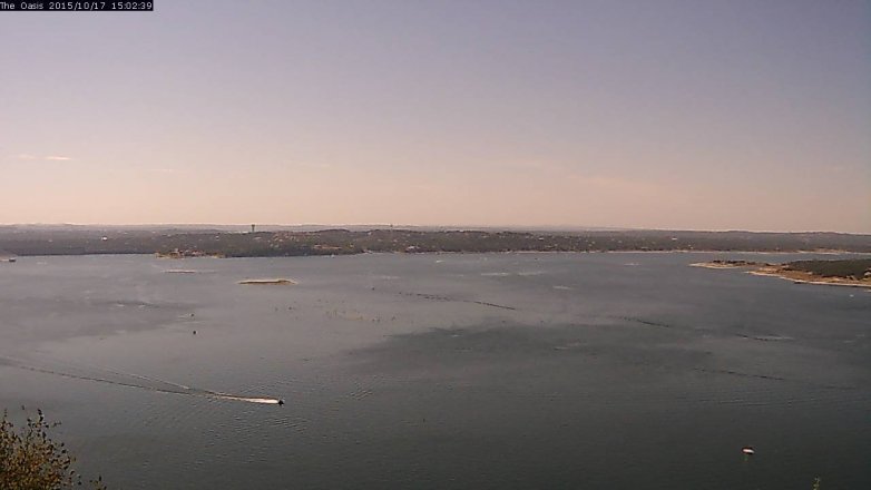 Lake Travis webcam, October 17, 2015 2:10 PM CT