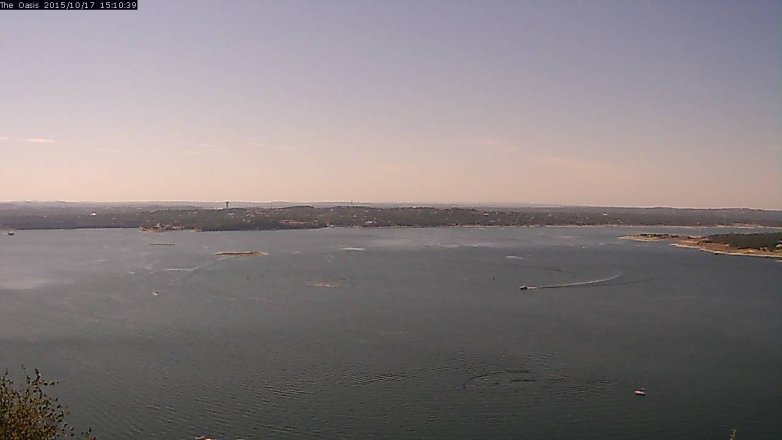 Lake Travis webcam, October 17, 2015 2:15 PM CT
