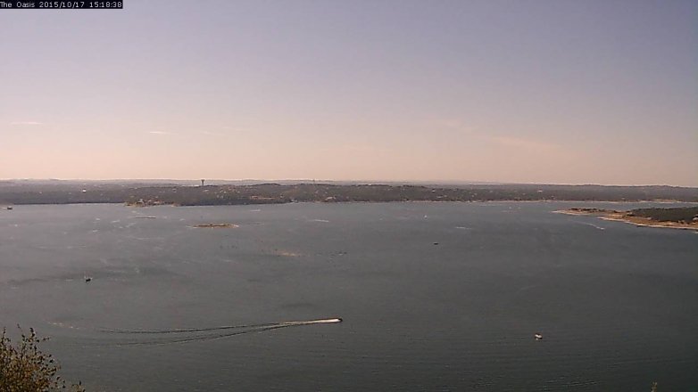 Lake Travis webcam, October 17, 2015 2:25 PM CT