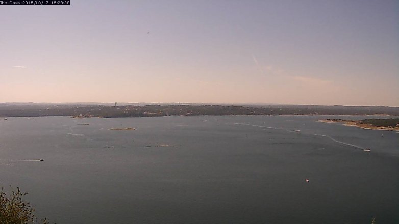 Lake Travis webcam, October 17, 2015 2:35 PM CT