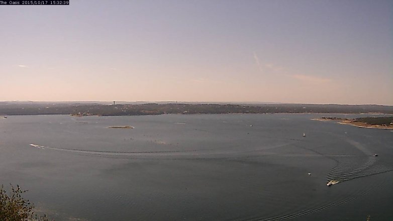 Lake Travis webcam, October 17, 2015 2:40 PM CT
