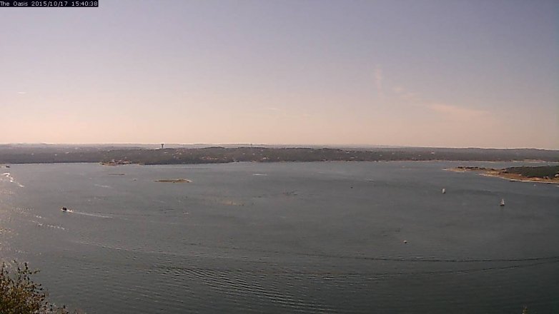 Lake Travis webcam, October 17, 2015 2:45 PM CT