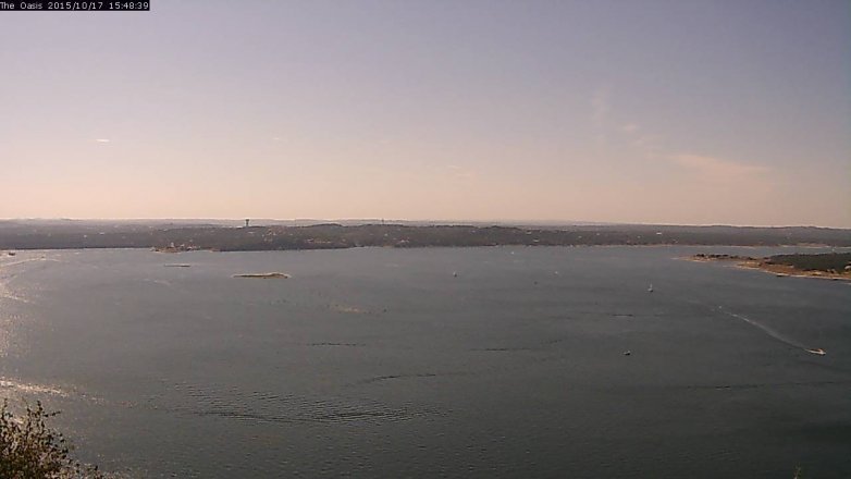 Lake Travis webcam, October 17, 2015 2:55 PM CT