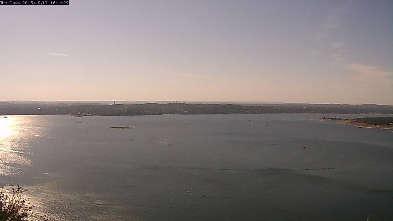 Lake Travis webcam, October 17, 2015 3:20 PM CT