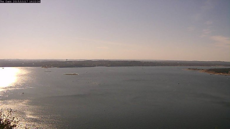 Lake Travis webcam, October 17, 2015 3:30 PM CT