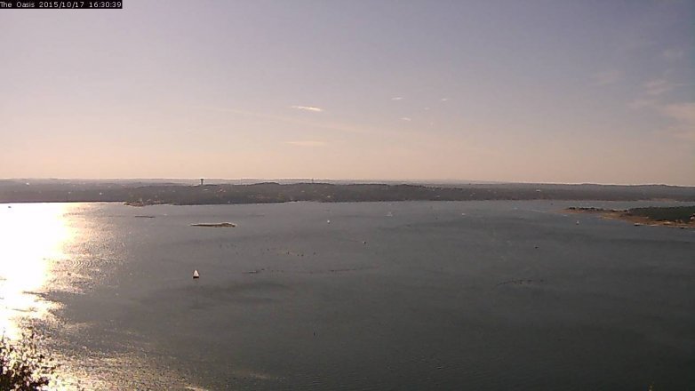 Lake Travis webcam, October 17, 2015 3:35 PM CT
