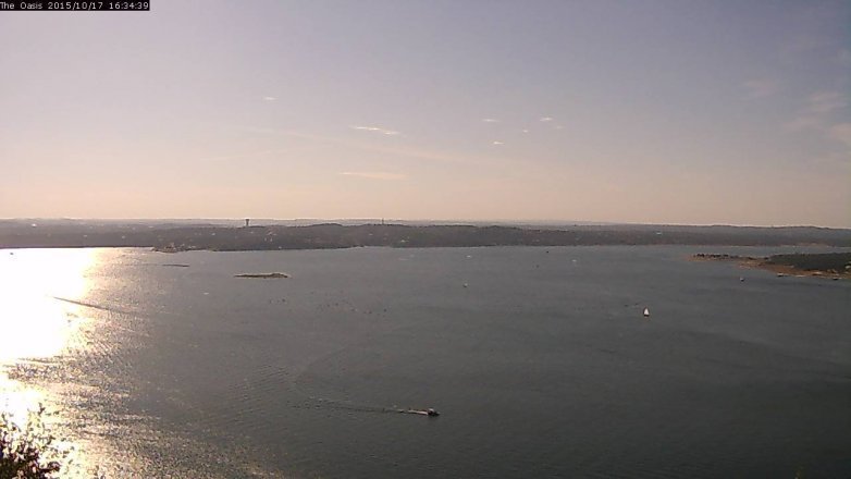 Lake Travis webcam, October 17, 2015 3:40 PM CT