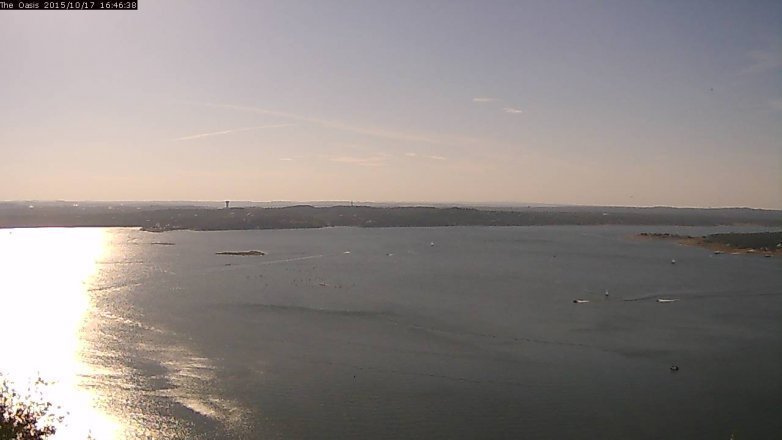 Lake Travis webcam, October 17, 2015 3:55 PM CT