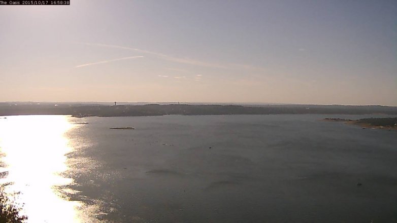Lake Travis webcam, October 17, 2015 4:05 PM CT