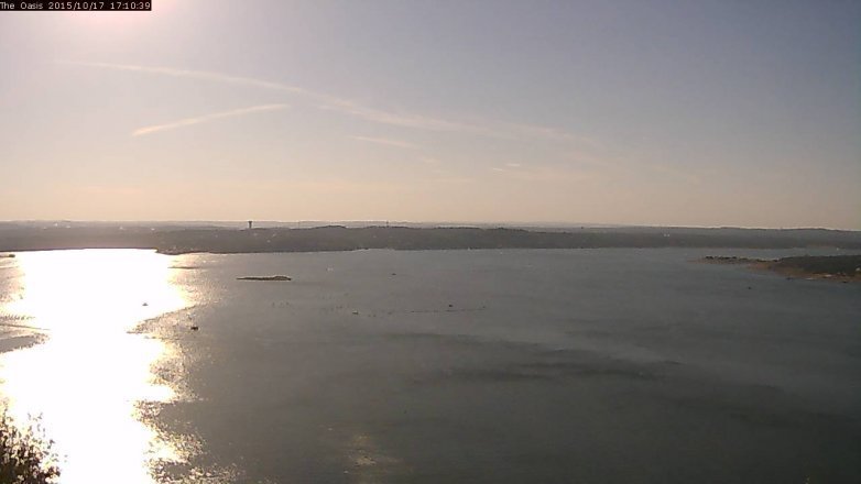 Lake Travis webcam, October 17, 2015 4:15 PM CT