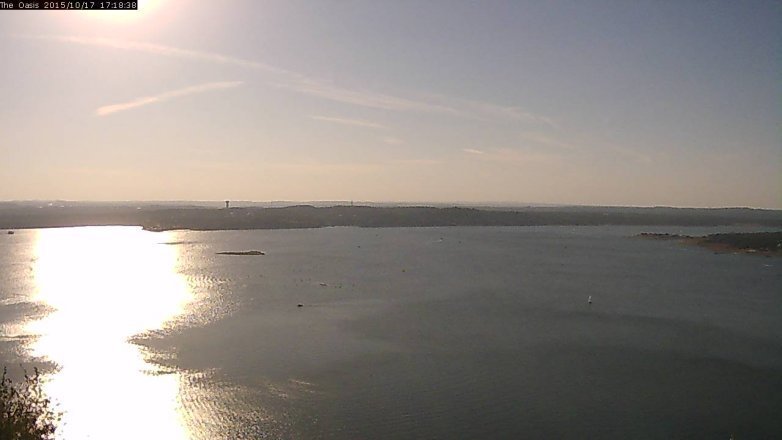Lake Travis webcam, October 17, 2015 4:25 PM CT
