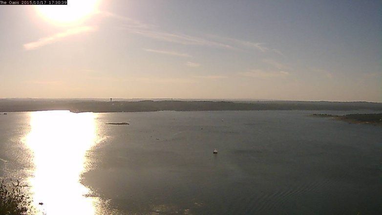Lake Travis webcam, October 17, 2015 4:35 PM CT