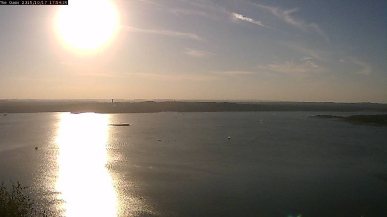 Lake Travis webcam, October 17, 2015 5:00 PM CT