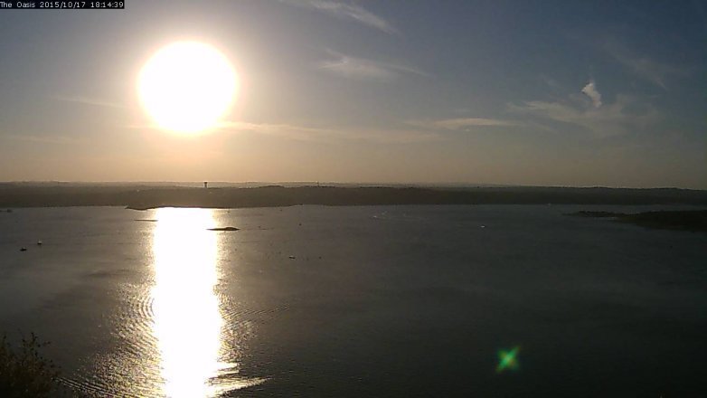 Lake Travis webcam, October 17, 2015 5:20 PM CT