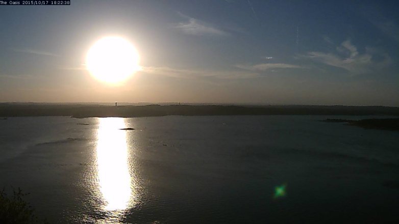 Lake Travis webcam, October 17, 2015 5:30 PM CT