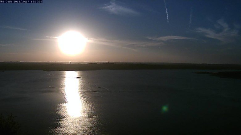 Lake Travis webcam, October 17, 2015 5:35 PM CT