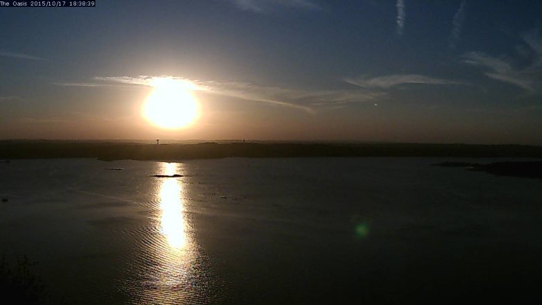 Lake Travis webcam, October 17, 2015 5:45 PM CT