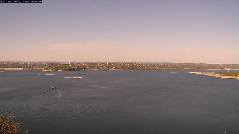 Lake Travis webcam, October 18, 2015 9:40 AM CT