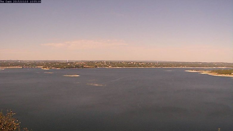 Lake Travis webcam, October 18, 2015 10:00 AM CT