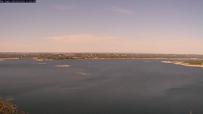 Lake Travis webcam, October 18, 2015 10:10 AM CT