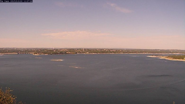 Lake Travis webcam, October 18, 2015 10:15 AM CT