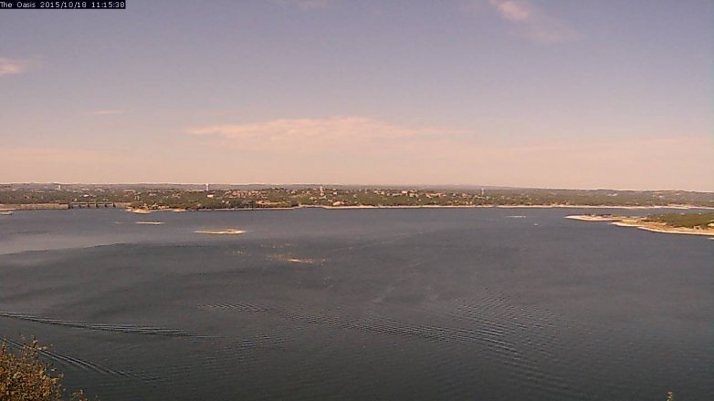 Lake Travis webcam, October 18, 2015 10:20 AM CT