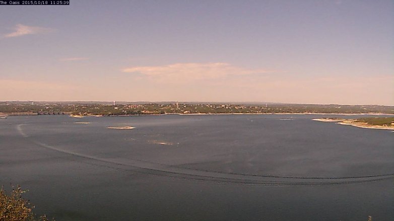 Lake Travis webcam, October 18, 2015 10:35 AM CT