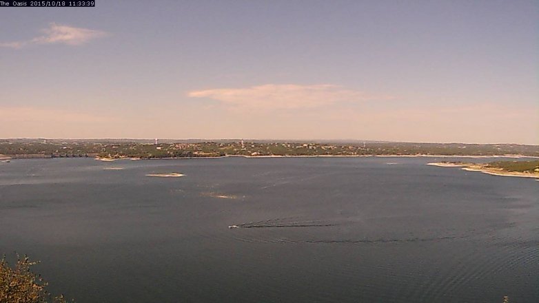 Lake Travis webcam, October 18, 2015 10:40 AM CT