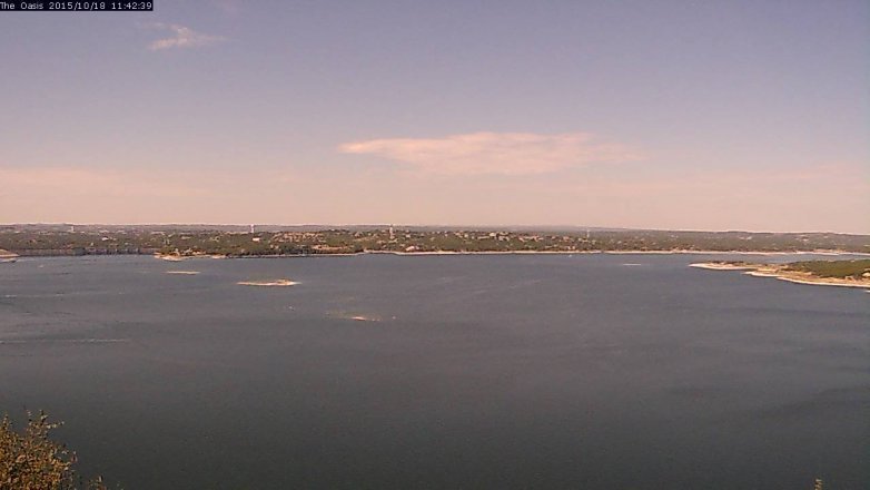 Lake Travis webcam, October 18, 2015 10:50 AM CT