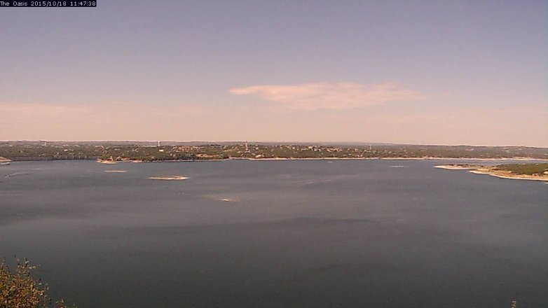 Lake Travis webcam, October 18, 2015 10:55 AM CT