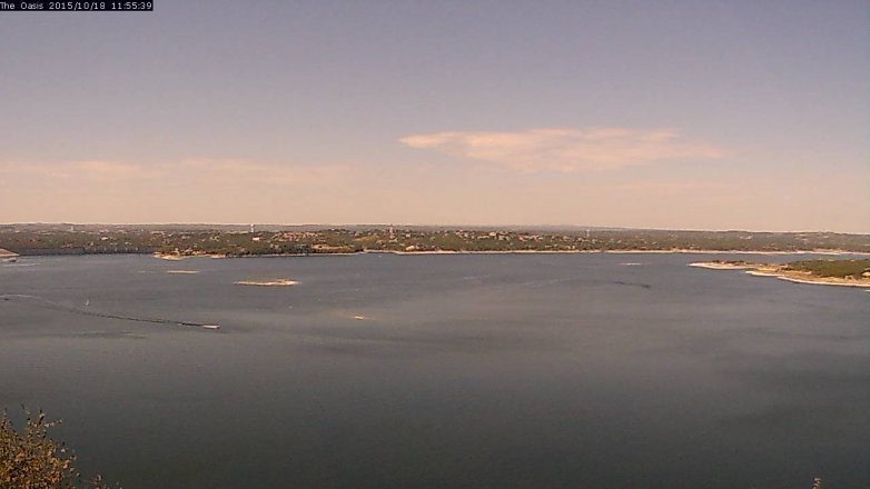 Lake Travis webcam, October 18, 2015 11:05 AM CT