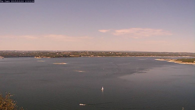 Lake Travis webcam, October 18, 2015 11:10 AM CT
