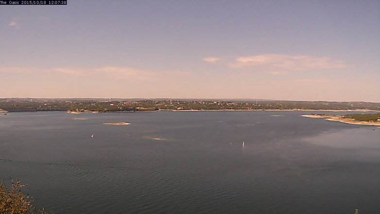 Lake Travis webcam, October 18, 2015 11:15 AM CT
