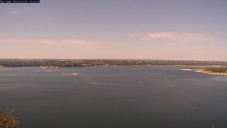 Lake Travis webcam, October 18, 2015 11:20 AM CT
