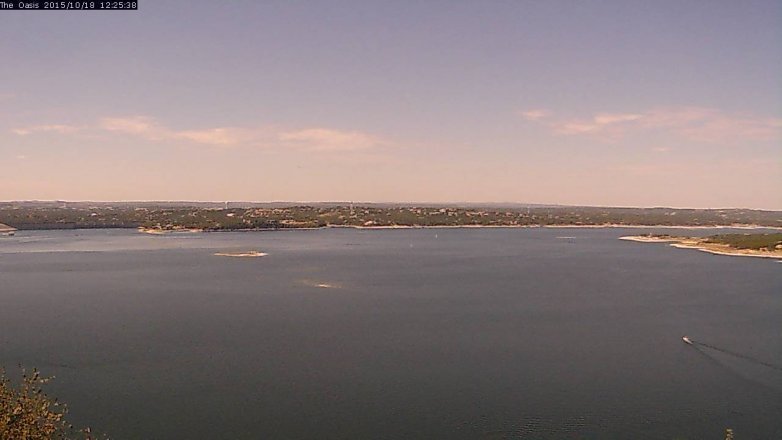 Lake Travis webcam, October 18, 2015 11:35 AM CT