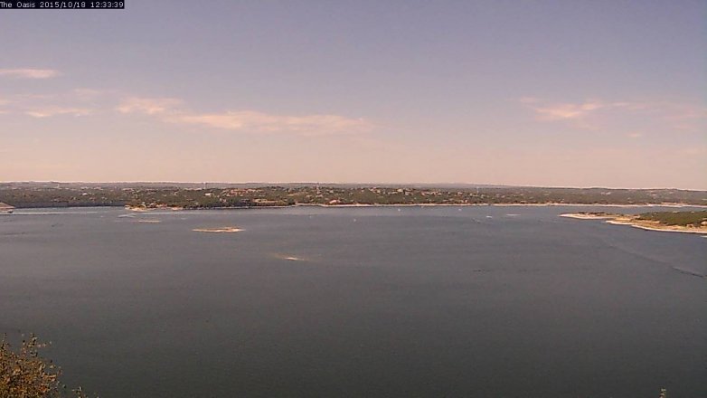 Lake Travis webcam, October 18, 2015 11:40 AM CT