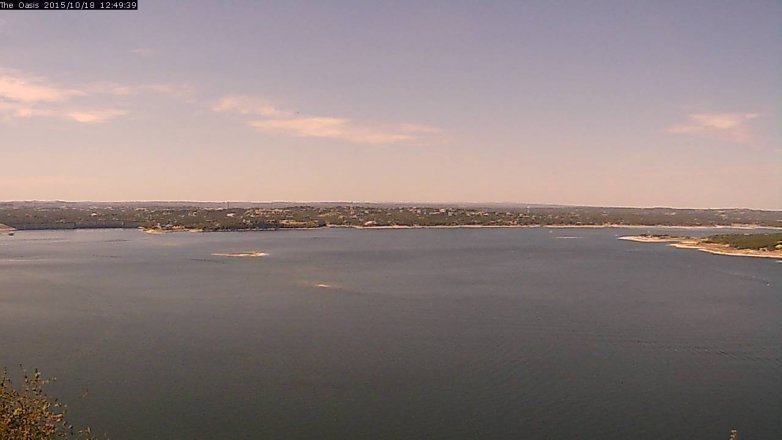 Lake Travis webcam, October 18, 2015 11:55 AM CT