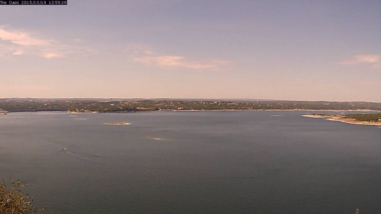 Lake Travis webcam, October 18, 2015 12:00 PM CT
