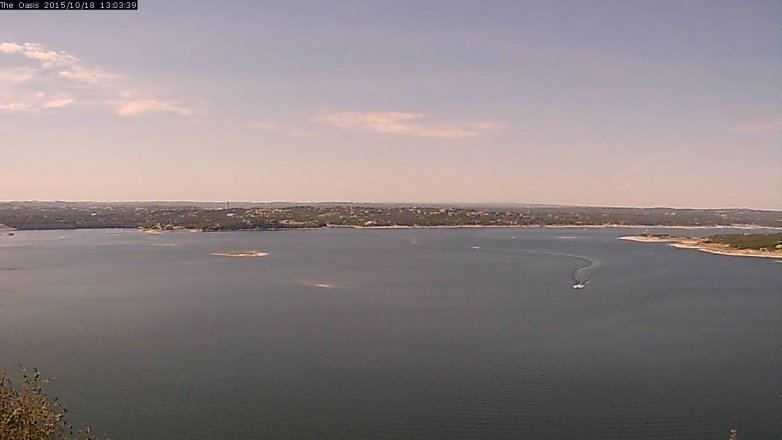 Lake Travis webcam, October 18, 2015 12:10 PM CT