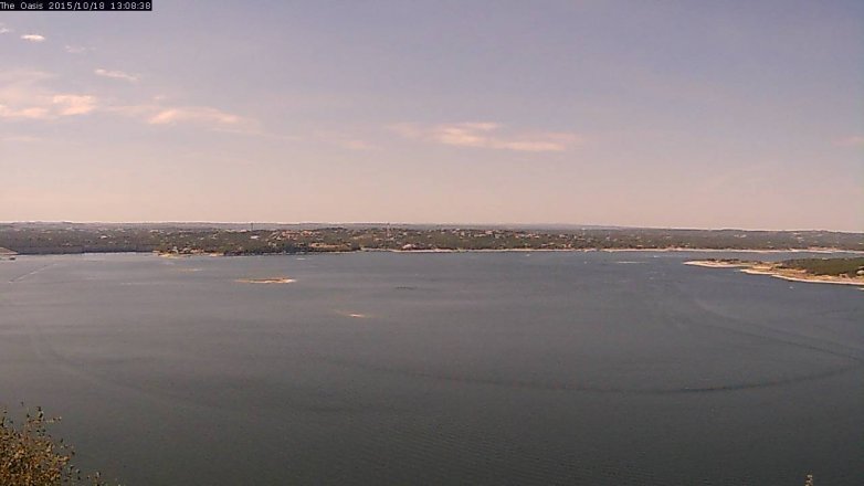 Lake Travis webcam, October 18, 2015 12:15 PM CT