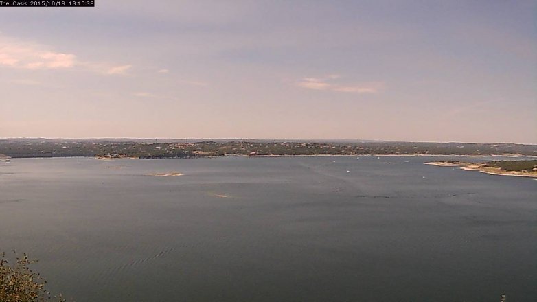 Lake Travis webcam, October 18, 2015 12:20 PM CT