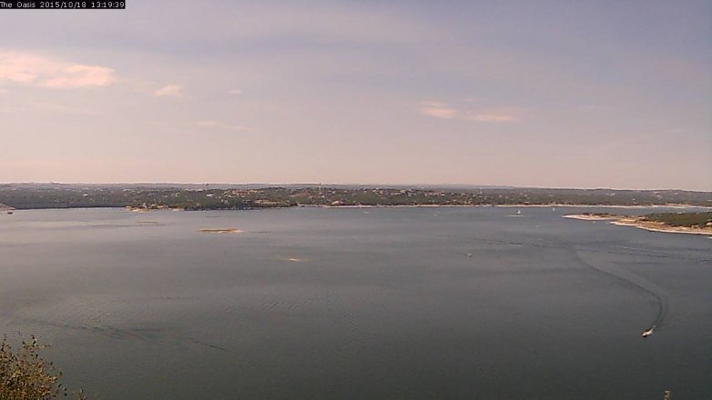 Lake Travis webcam, October 18, 2015 12:25 PM CT