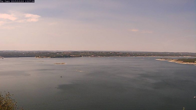 Lake Travis webcam, October 18, 2015 12:35 PM CT
