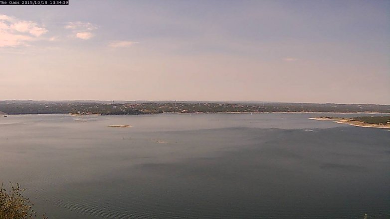 Lake Travis webcam, October 18, 2015 12:40 PM CT