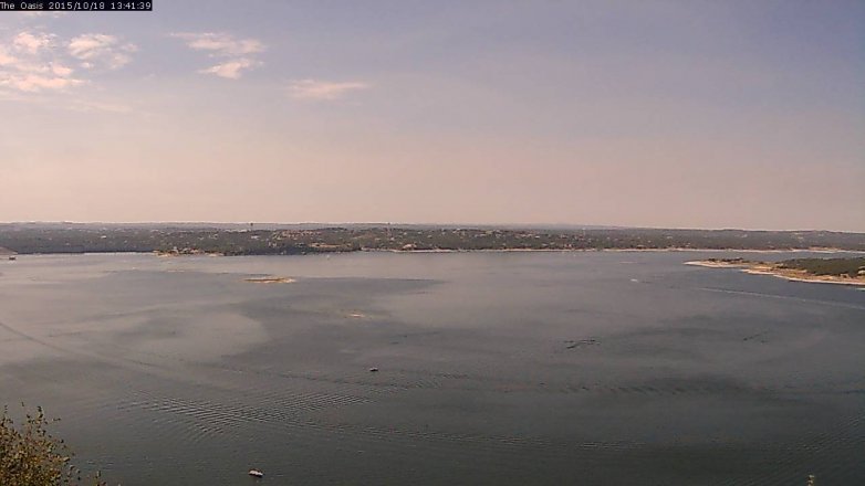 Lake Travis webcam, October 18, 2015 12:45 PM CT