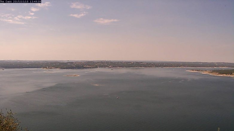 Lake Travis webcam, October 18, 2015 12:55 PM CT