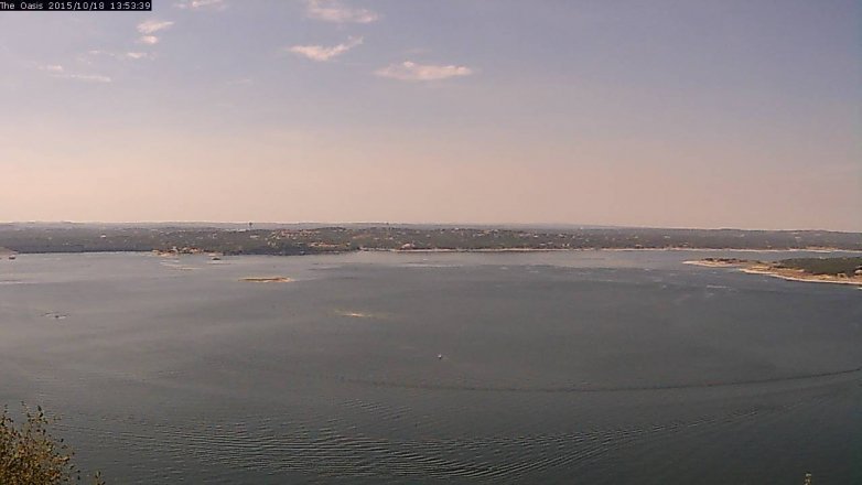 Lake Travis webcam, October 18, 2015 1:00 PM CT
